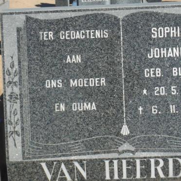 HEERDEN Sophia Johanna, van nee BLOM 1914-1983