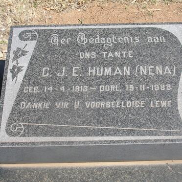 HUMAN C.J.E. 1913-1988