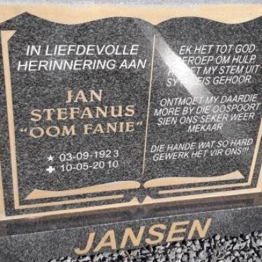 JANSEN Jan Stefanus 1923-2010