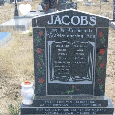 JACOBS Jacobus Wynand &amp; Elina Margaretha BOTHMA 1922-2002