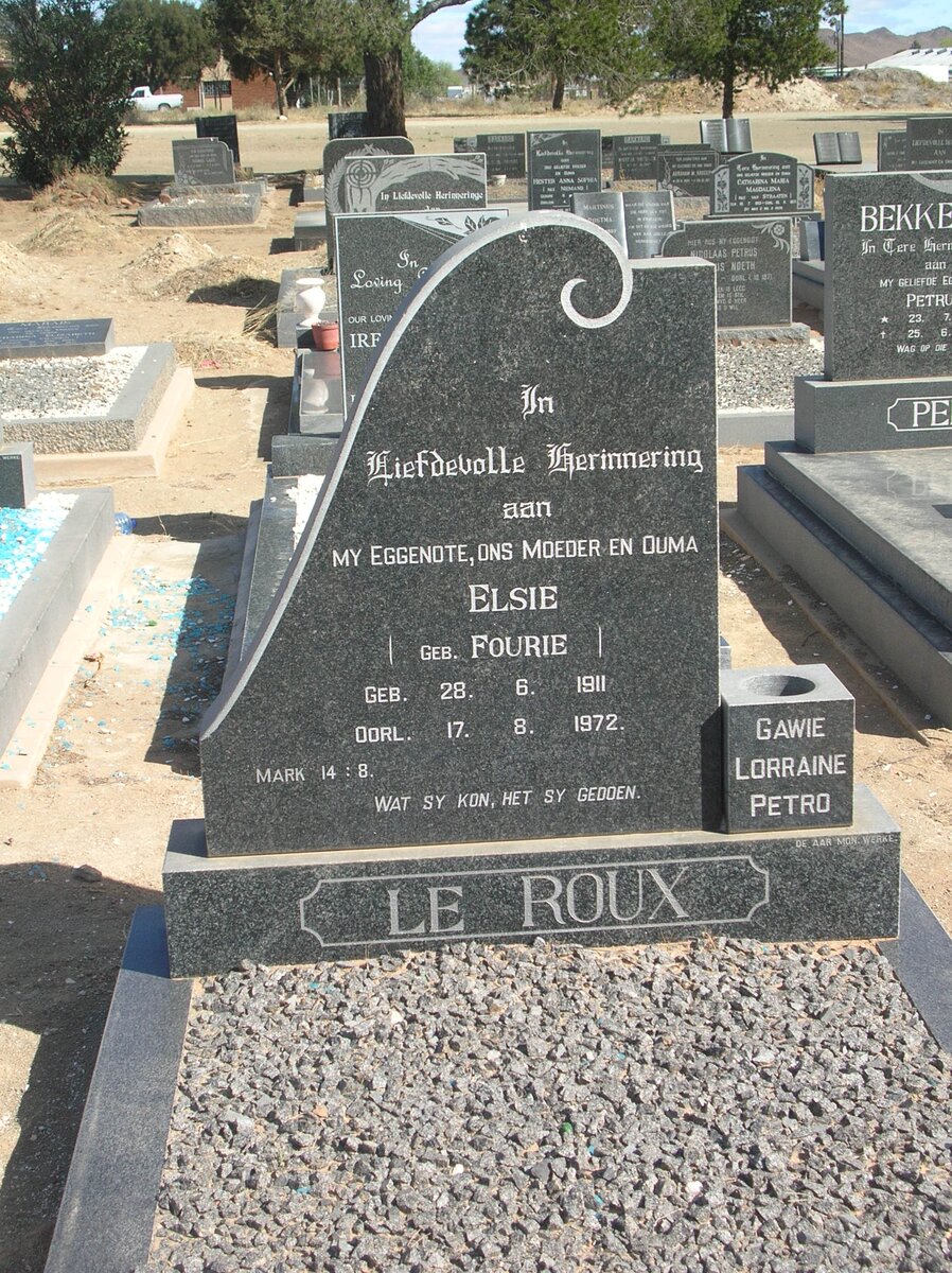 ROUX Elsie, le nee FOURIE 1911-1972