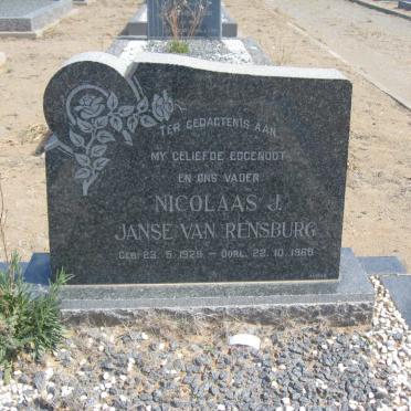 RENSBURG Nicolaas J., Janse van 1929-1968