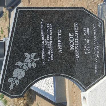 RODE Annette nee OBERHOLSTER 1955-2010