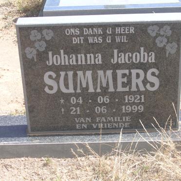 SUMMERS Johanna Jacoba 1921-1999