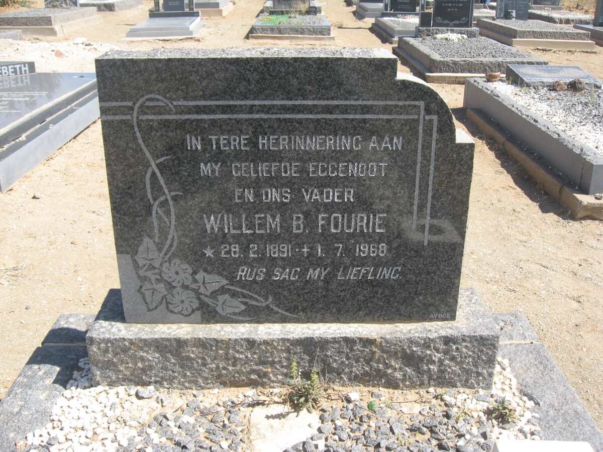 FOURIE Willem B. 1891-1968