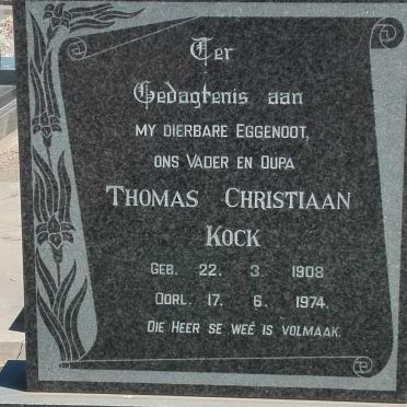 KOCK Thomas Christiaan 1908-1974