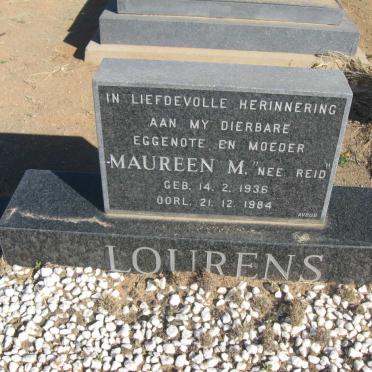 LOURENS Maureen M. nee REID 1936-1984