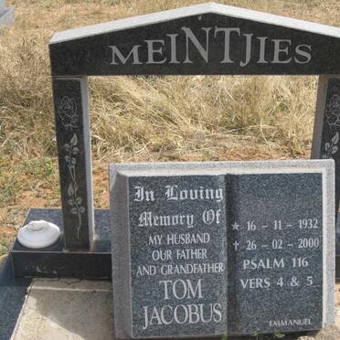 MEINTJIES Tom Jacobus 1932-2000