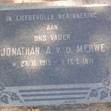 MERWE Jonathan A. v.d. 1915-1971 &amp; Helena J. 1924-1971