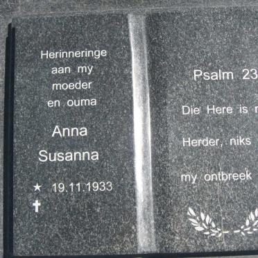 MERWE David Jacobus, van der 1924-2009 &amp; Anna Susanna 1933-