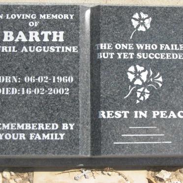 BARTH Cyril Augustine 1960-2002