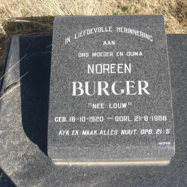 BURGER Noreen nee LOUW 1920-1986
