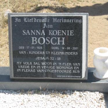 BOSCH Sanna Koenie 1925-2001