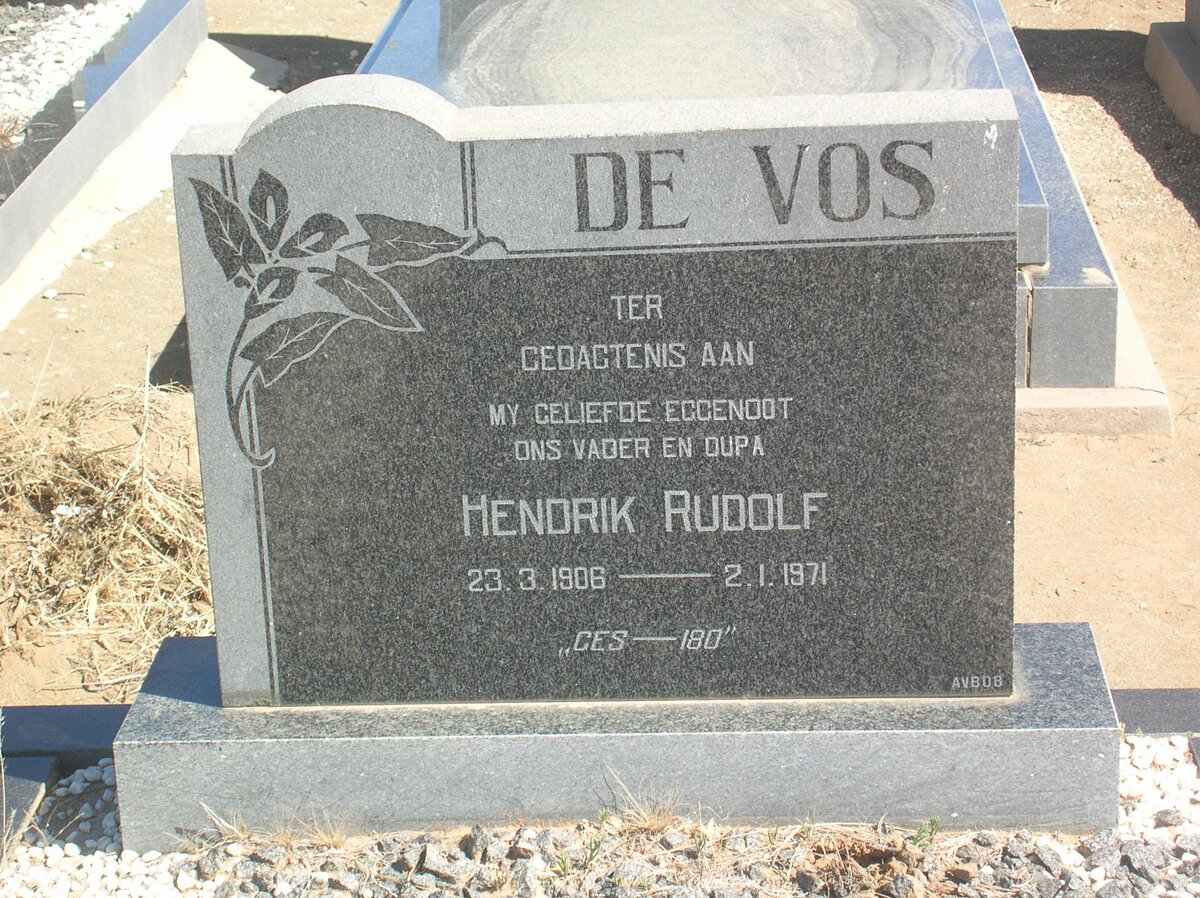 VOS Hendrik Rudolf, de 1906-1971