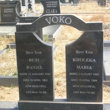 VOKO Buti Daniel 1952-1999 &amp; Kholeka Maria 1955-1999 
