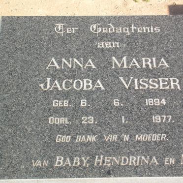 VISSER Anna Maria Jacoba 1894-1977
