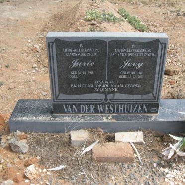 WESTHUIZEN Jurie, van der 1943- &amp; Joey 1948-2000