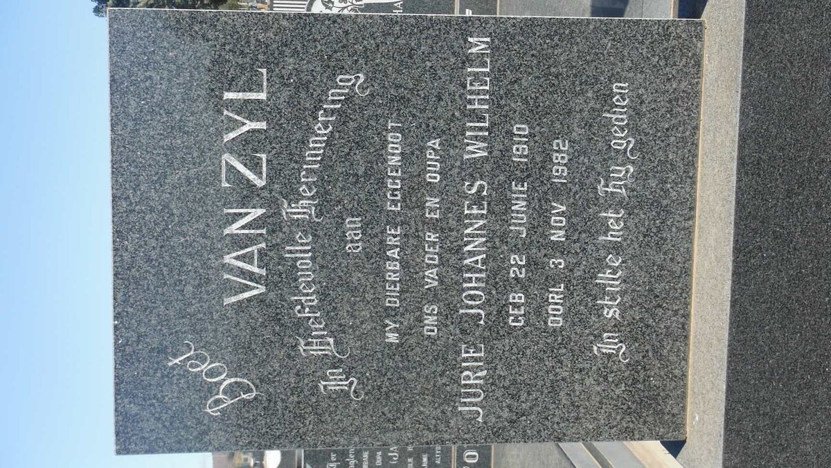 ZYL Jurie Johannes Wilhelm, van 1910-1982