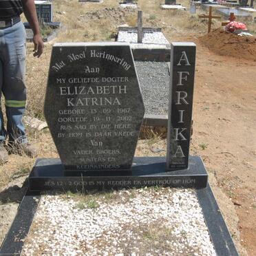AFRIKA Elizabeth Katrina 1967-2002