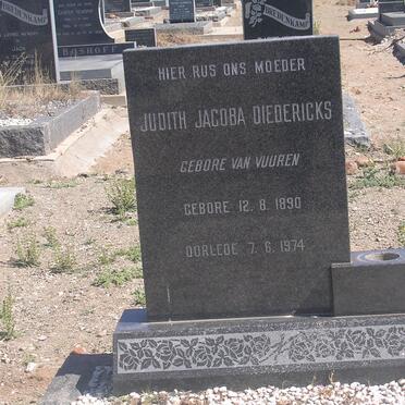 DIEDERICKS Judith Jacoba nee VAN VUUREN 1890-1974
