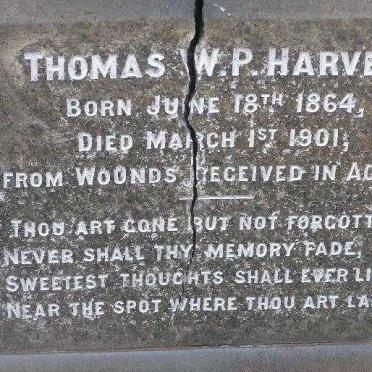 HARVEY Thomas W.P. 1864-1901