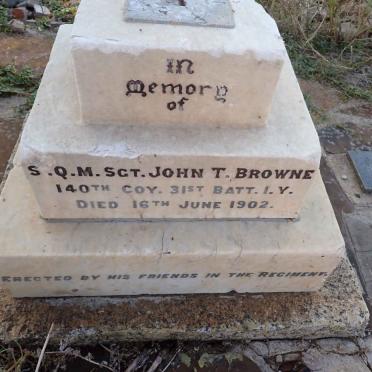 BROWNE John T. -1902