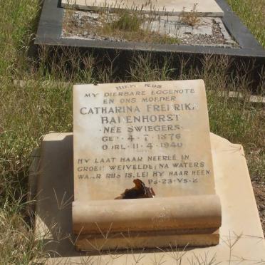 BADENHORST Catharina Frederika nee SWIEGERS 1876-1940