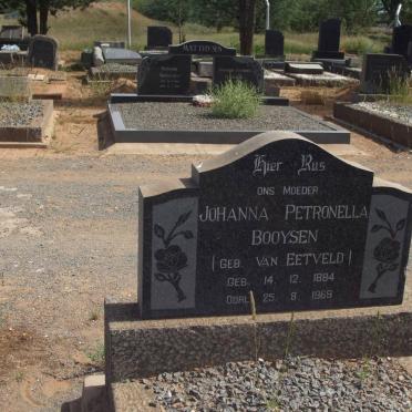 BOOYSEN Johanna Petronella nee VAN EETVELD 1884-1969