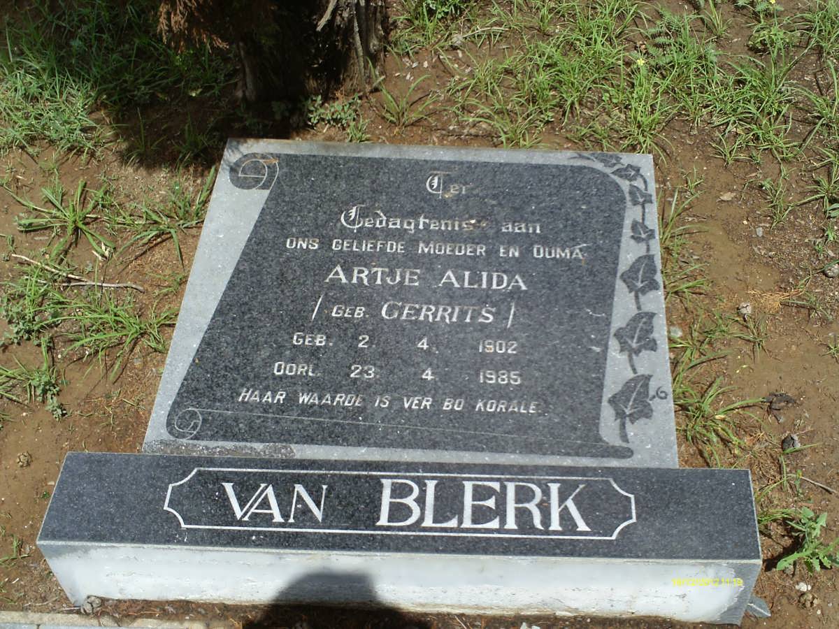 BLERK Artje Alida, van geb GERRITS 1902-1985