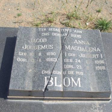 BLOM Jacob Jougemus 1890-1963 &amp; Anna Magdalena JOUBERT 1896-1968