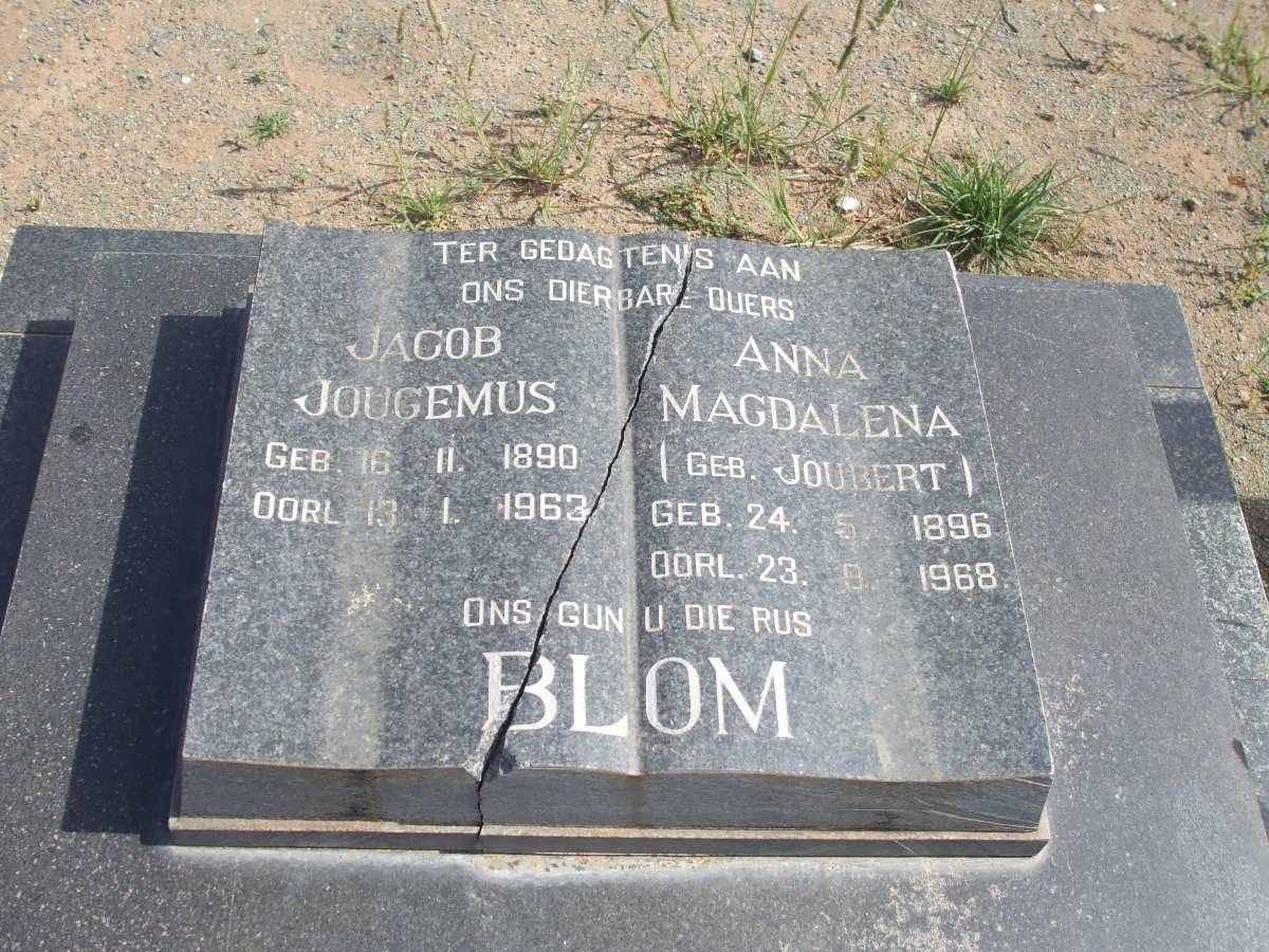 BLOM Jacob Jougemus 1890-1963 &amp; Anna Magdalena JOUBERT 1896-1968