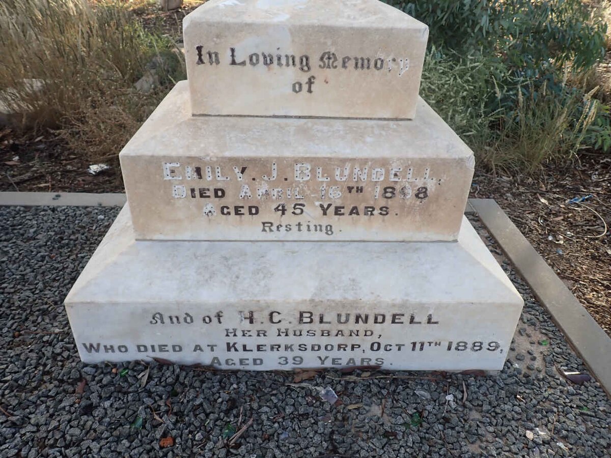 BLUNDELL H.C. -1889 &amp; Emily J. -18?8