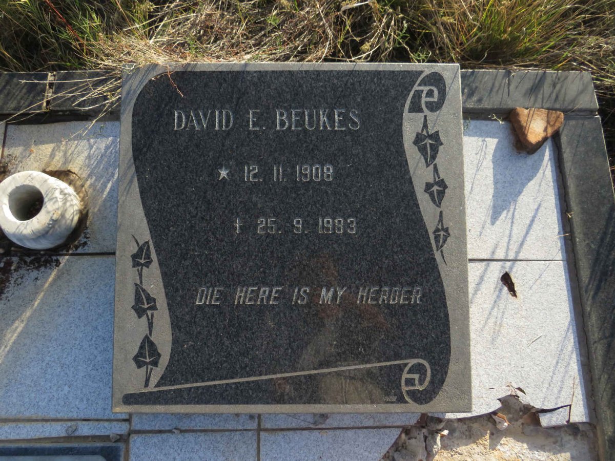 BEUKES David E. 1908-1983