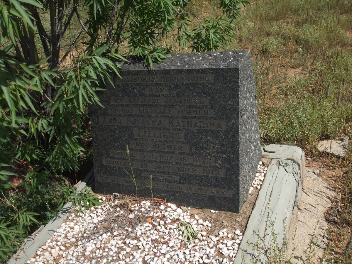 CILLIERS Anna Susanna Katharina nee BRUWER 1873-1919