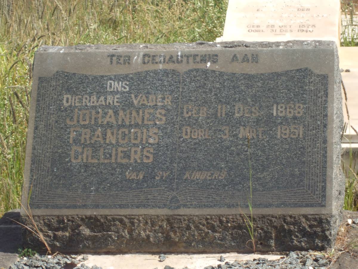 CILLIERS Johannes Francois 1868-1951