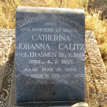 CALITZ Catherina Johanna nee ERASMUS 1894-1952