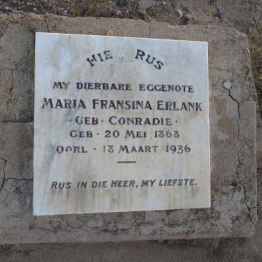 ERLANK Maria Fransina nee CONRADIE 1868-1936