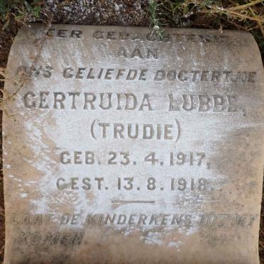 LUBBE Gertruida 1917-1918
