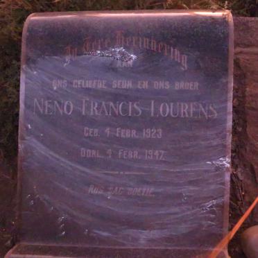 LOURENS Neno Francis 1923-1947