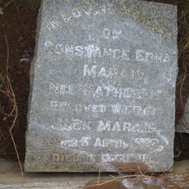 MARAIS Constance Edna nee CATHERINE 18?2-1918