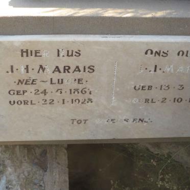 MARAIS I.J. 1864-1938 &amp; J.H. LUBBE 1867-1928