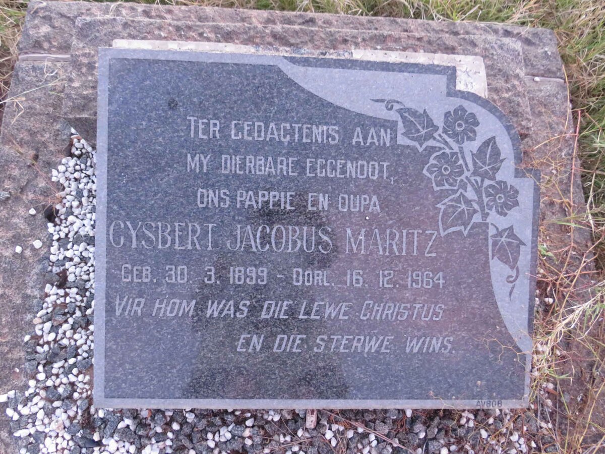 MARITZ Gysbert Jacobus 1899-1964