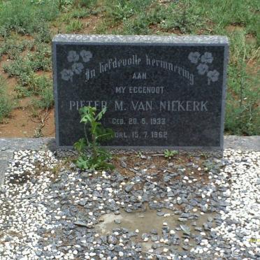 NIEKERK Pieter M., van 1933-1962