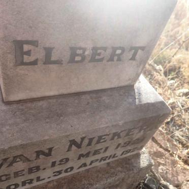 NIEKERK Elbert, van 1921-1924