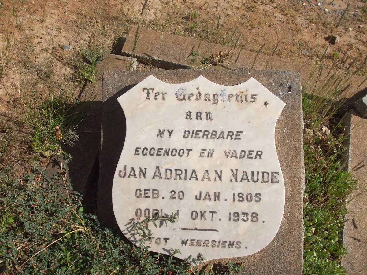 NAUDE Jan Adriaan 1905-1938