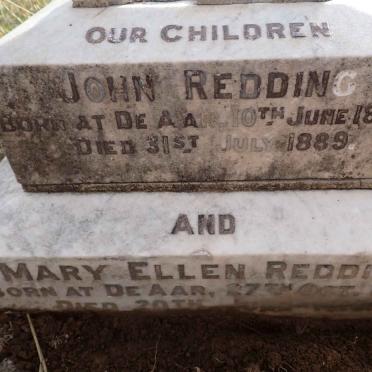 REDDING John 1889-1889 :: REDDING Mary Ellen 1900-