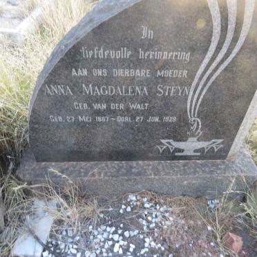 STEYN Anna Magdalena nee VAN DER WALT 18?7-1928