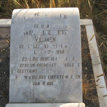 VILJOEN Maria Elizabeth nee CILLIERS 1880-1958