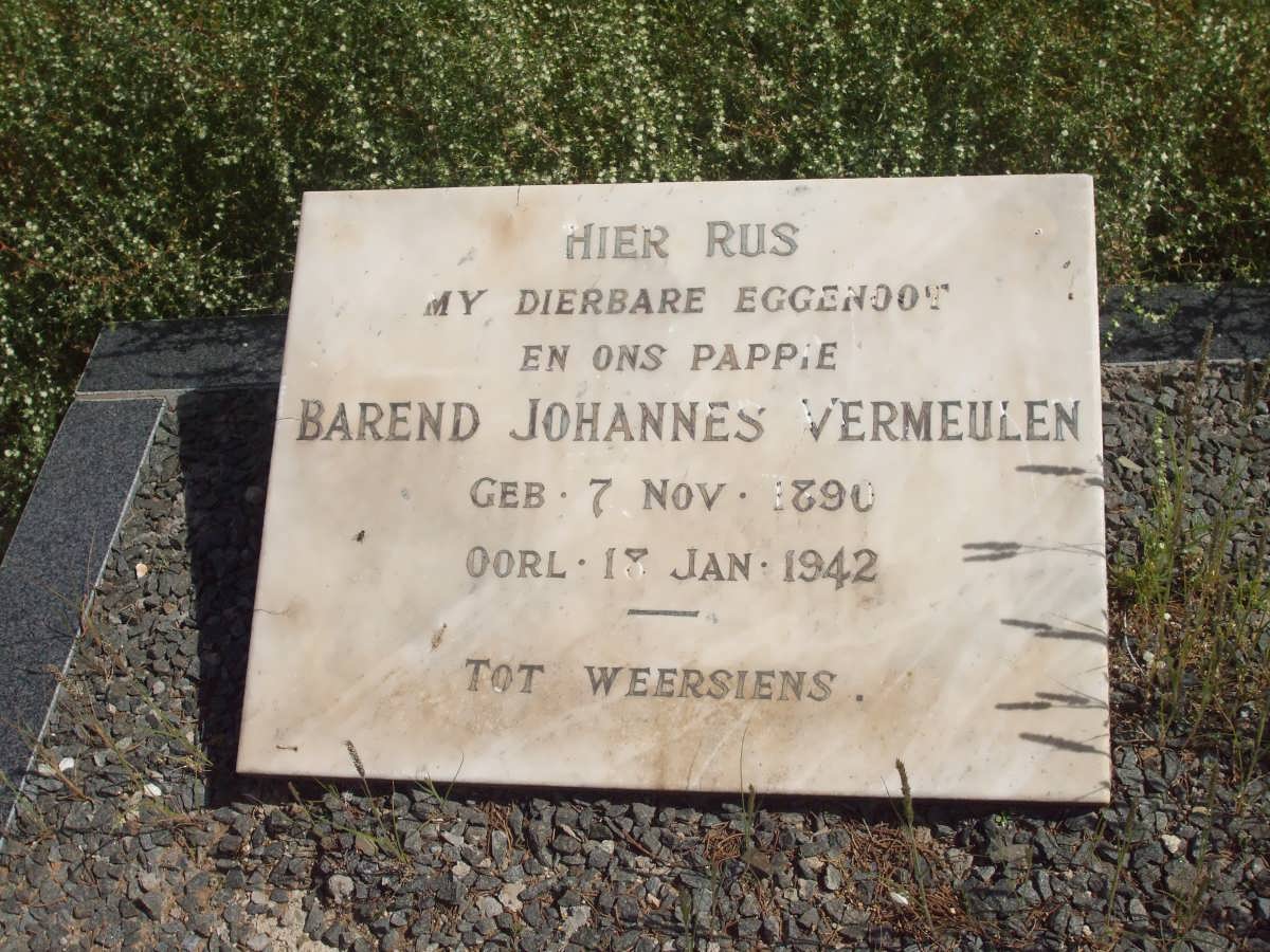 VERMEULEN Barend Johannes 1890-1942