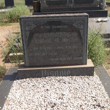 VISAGIE Elizabeth M. 1901-1961